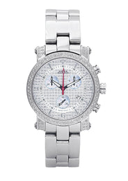 Mens White Gold Tone Diamond Watch | Appx. 1.75 Carats