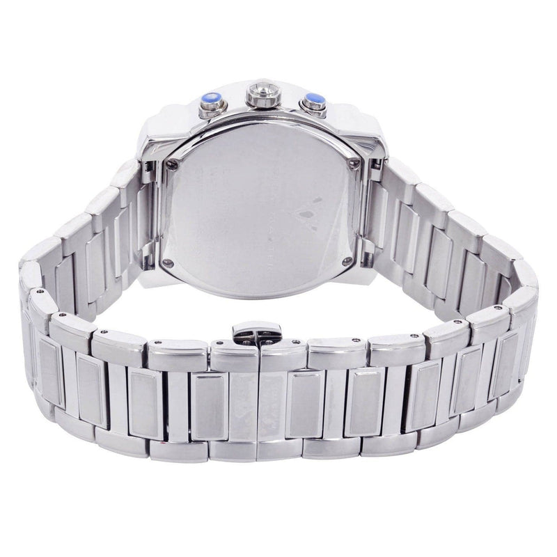 Mens White Gold Tone Diamond Watch | Appx. 0.65 Carats