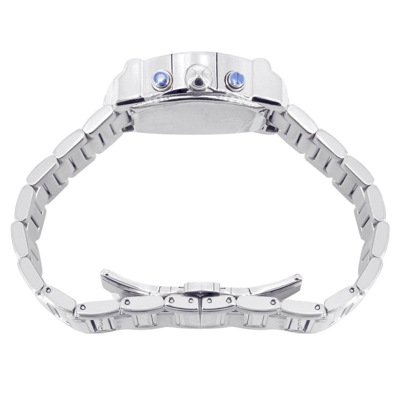Mens White Gold Tone Diamond Watch | Appx. 0.65 Carats