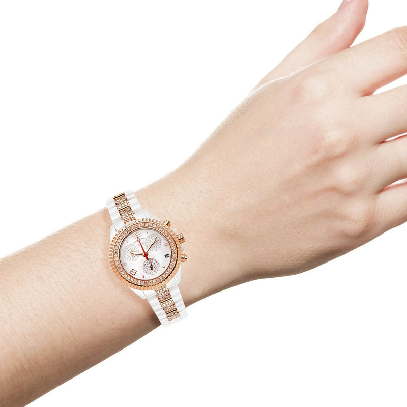 Womens Rose Gold Tone Diamond Watch | Appx 3 Carats