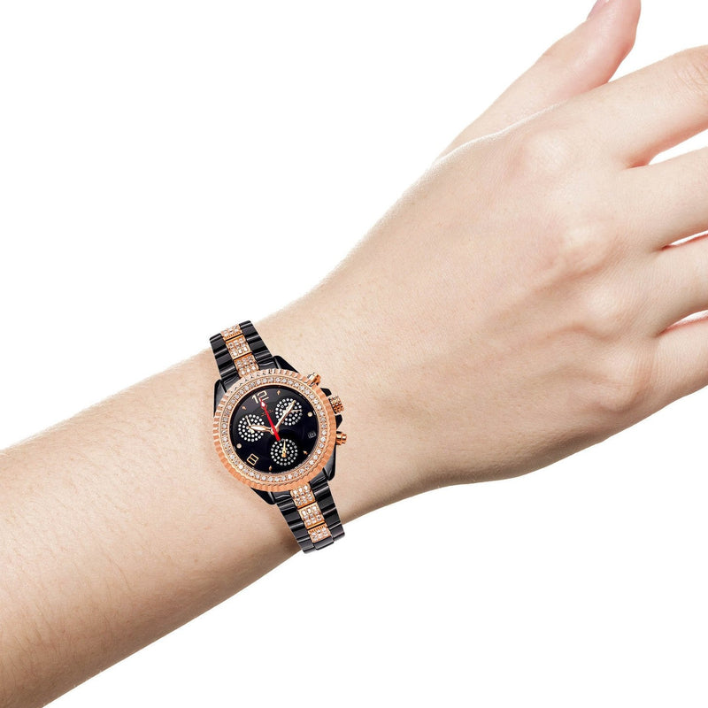 Womens Rose Gold Tone Diamond Watch | Appx 3.02 Carats