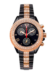Womens Rose Gold Tone Diamond Watch | Appx 3.02 Carats