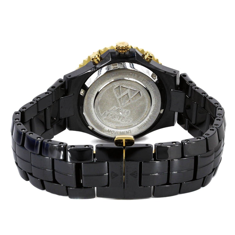 Mens Yellow Gold Tone Diamond Watch | Appx. 1.25 Carats