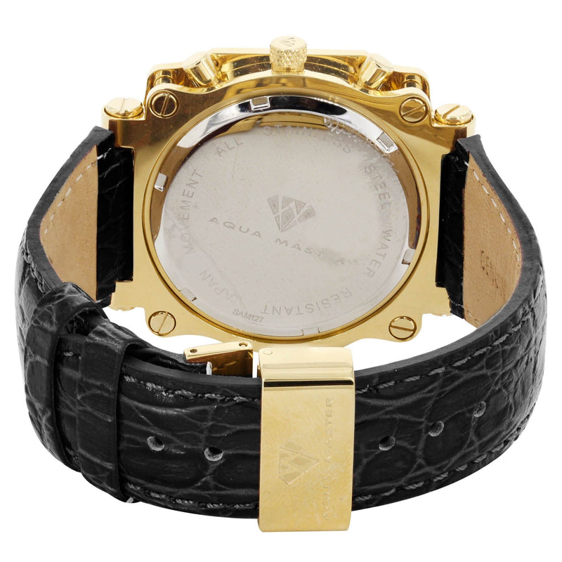 Mens Yellow Gold Tone Diamond Watch | Appx. 1.25 Carats
