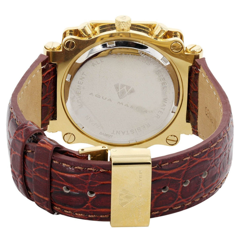 Mens Yellow Gold Tone Diamond Watch | Appx. 1.25 Carats