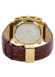 Mens Yellow Gold Tone Diamond Watch | Appx. 1.25 Carats