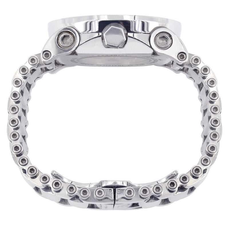 Mens White Gold Tone Diamond Watch | Appx. 17 Carats