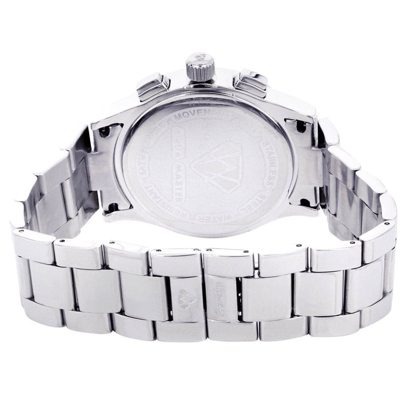 Mens White Gold Tone Diamond Watch | Appx. 2 Carats