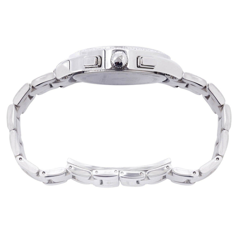 Mens White Gold Tone Diamond Watch | Appx. 2 Carats