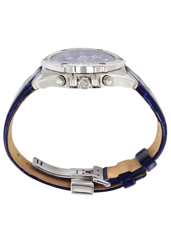 Mens White Gold Tone Diamond Watch | Appx. 1.7 Carats