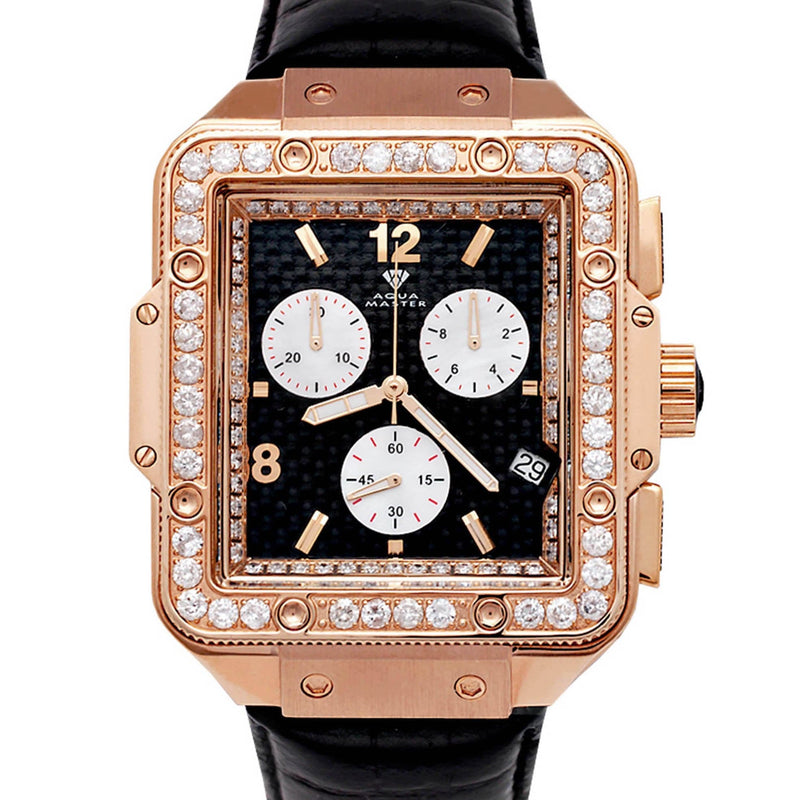 Mens Rose Gold Tone Diamond Watch | Appx. 4.25 Carats