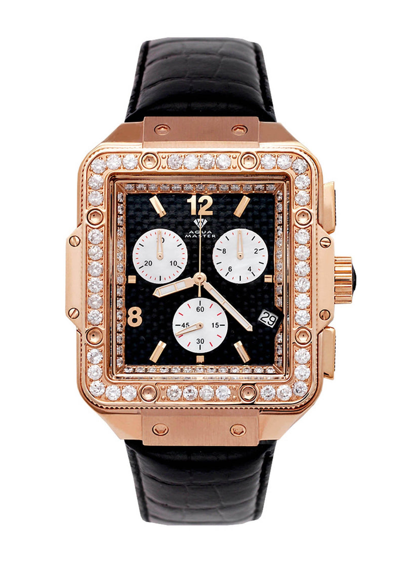 Mens Rose Gold Tone Diamond Watch | Appx. 4.25 Carats