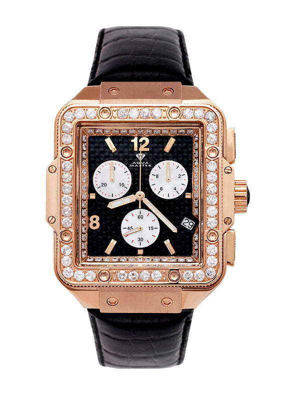 Mens Rose Gold Tone Diamond Watch | Appx. 4.25 Carats