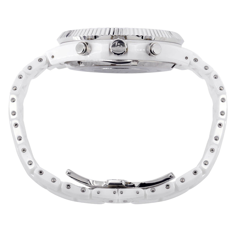 Mens White Gold Tone Diamond Watch | Appx. 2.85 Carats
