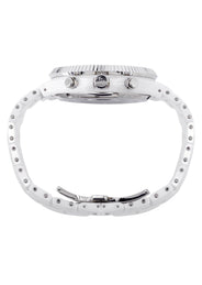 Mens White Gold Tone Diamond Watch | Appx. 2.85 Carats