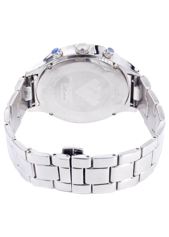 Mens White Gold Tone Diamond Watch | Appx. 2.45 Carats