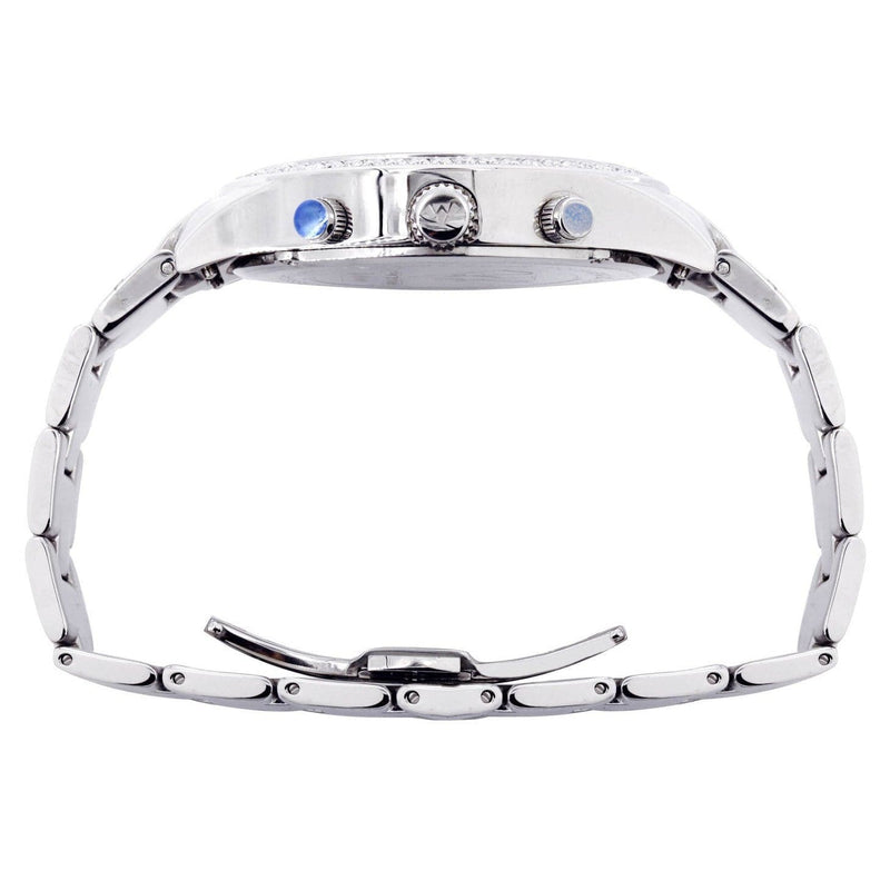 Mens White Gold Tone Diamond Watch | Appx. 2.45 Carats