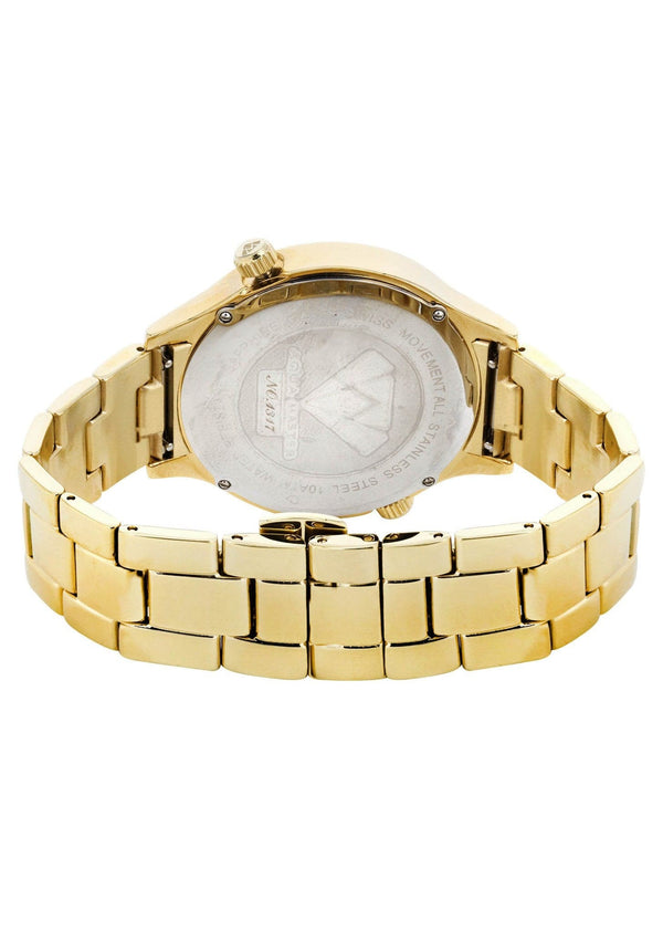 Mens Yellow Gold Tone Diamond Watch | Appx. 2.46 Carats