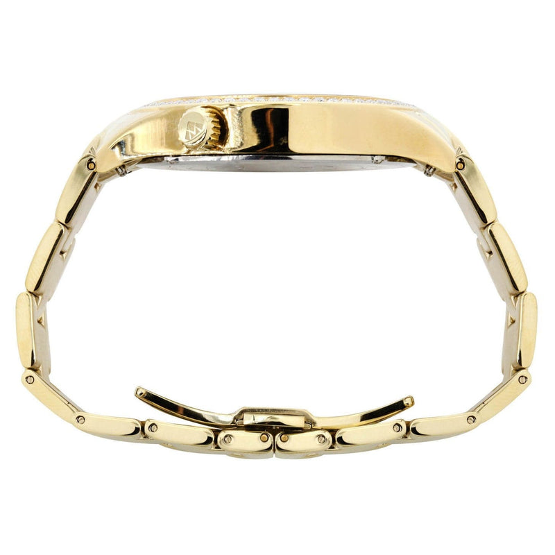Mens Yellow Gold Tone Diamond Watch | Appx. 2.46 Carats