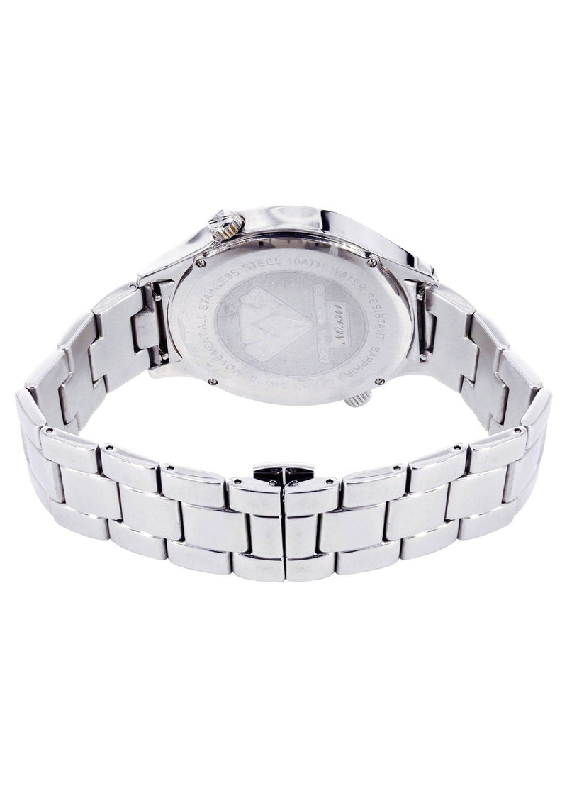 Mens White Gold Tone Diamond Watch | Appx. 2.47 Carats
