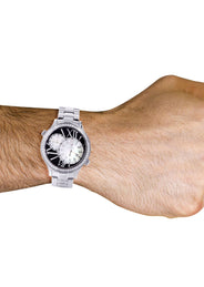 Mens White Gold Tone Diamond Watch | Appx. 2.47 Carats