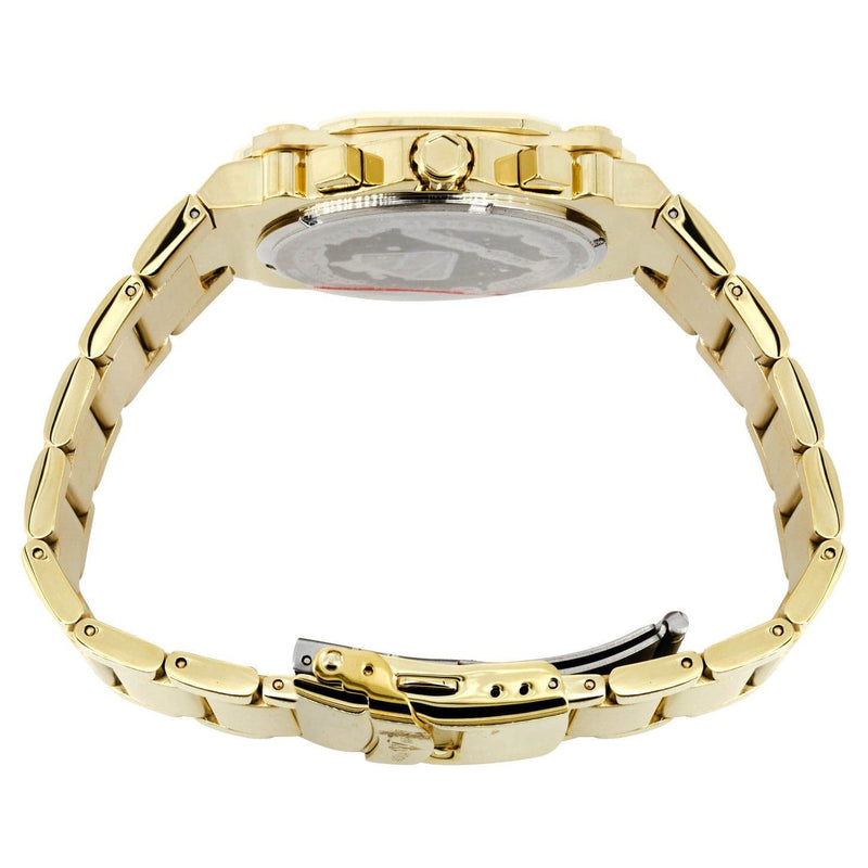 Mens Yellow Gold Tone Diamond Watch | Appx. 0.32 Carats