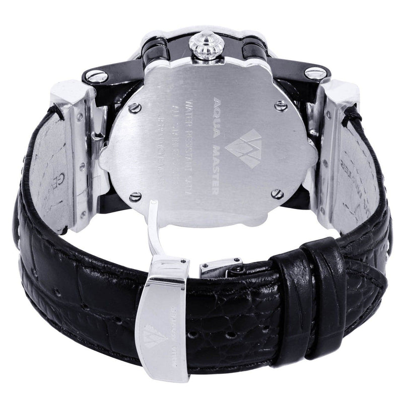 Mens White Gold Tone Diamond Watch | Appx. 0.19 Carats