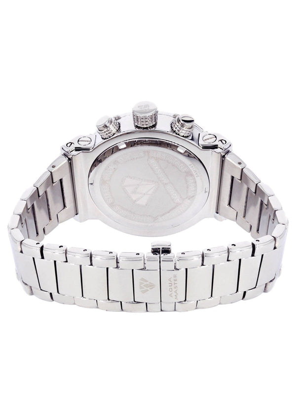 Mens White Gold Tone Diamond Watch | Appx. 0.22 Carats