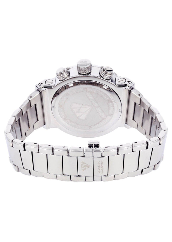 Mens White Gold Tone Diamond Watch | Appx. 0.22 Carats