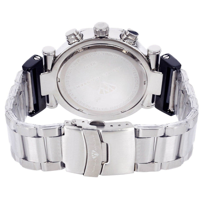 Mens White Gold Tone Diamond Watch | Appx. 0.26 Carats