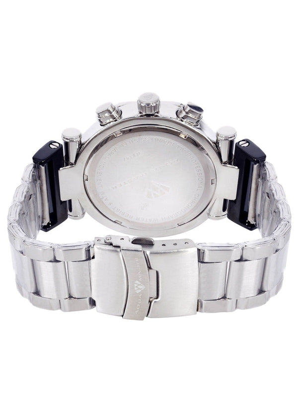 Mens White Gold Tone Diamond Watch | Appx. 0.26 Carats