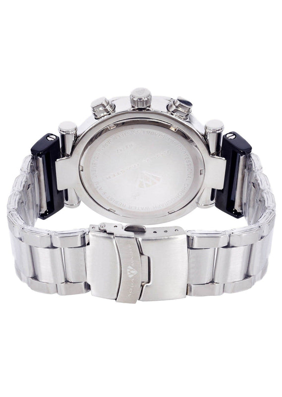 Mens White Gold Tone Diamond Watch | Appx. 0.26 Carats