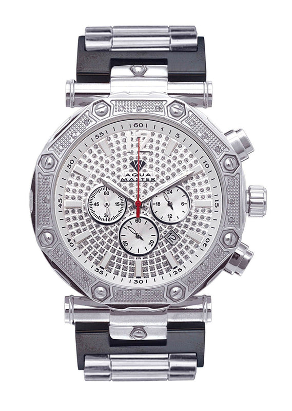 Mens White Gold Tone Diamond Watch | Appx. 0.26 Carats
