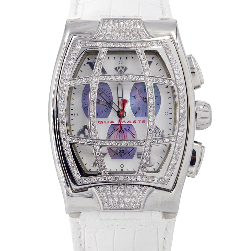 Mens White Gold Tone Diamond Watch | Appx. 2 Carats