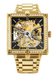 Mens Yellow Gold Tone Diamond Watch | Appx. 2.5 Carats
