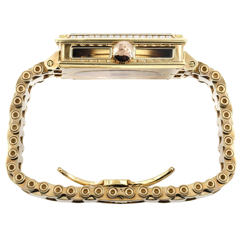 Mens Yellow Gold Tone Diamond Watch | Appx. 2.5 Carats