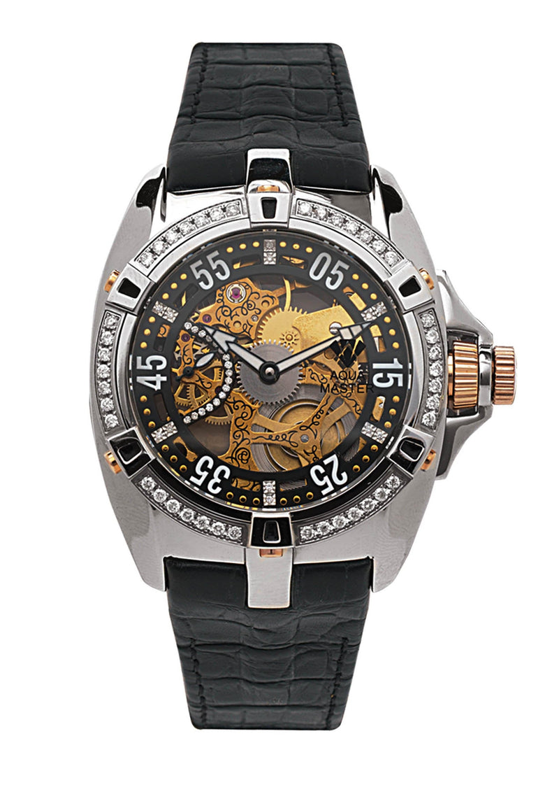 Mens White Gold Tone Diamond Watch | Appx. 1.5 Carats