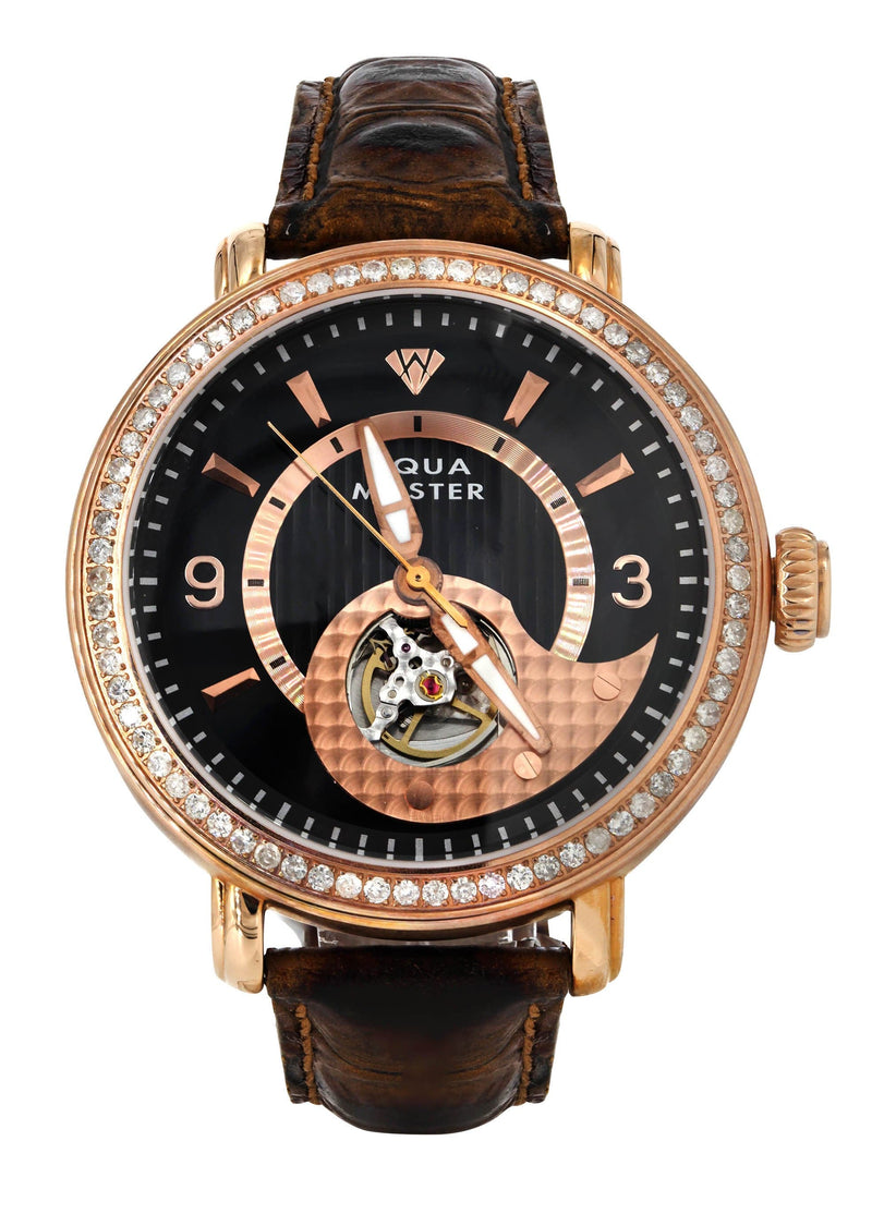 Mens Rose Gold Tone Diamond Watch | Appx. 2.25 Carats