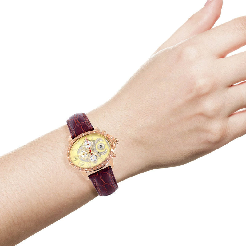 Womens Rose Gold Tone Diamond Watch | Appx 0.61 Carats