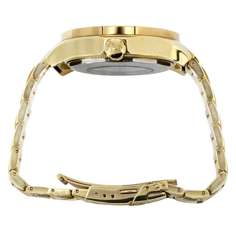 Mens Yellow Gold Tone Diamond Watch | Appx. 7 Carats