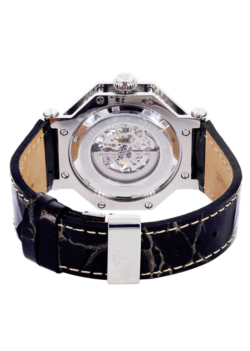 Mens White Gold Tone Diamond Watch | Appx. 1.02 Carats
