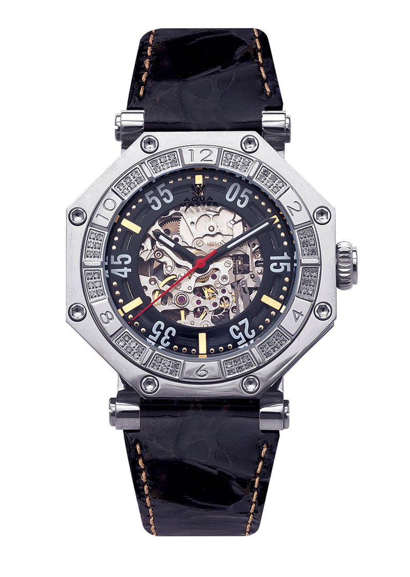 Mens White Gold Tone Diamond Watch | Appx. 1.02 Carats