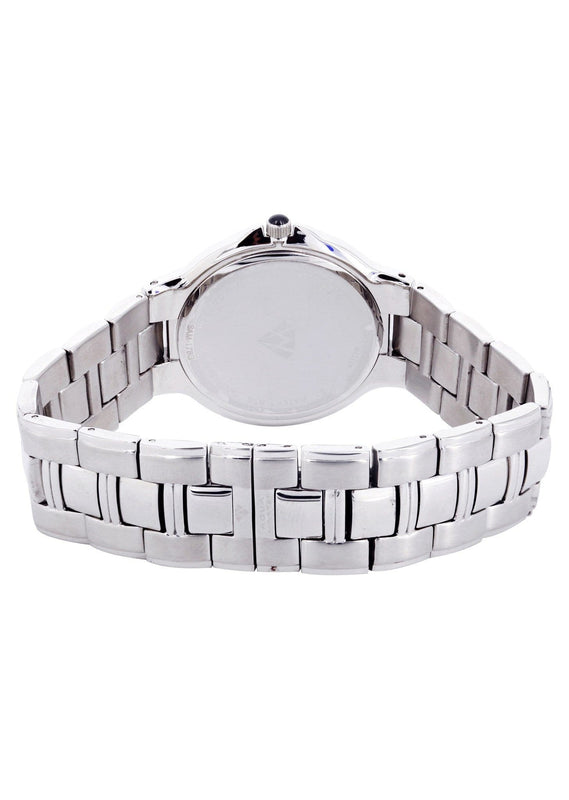Mens White Gold Tone Diamond Watch | Appx. 1.03 Carat
