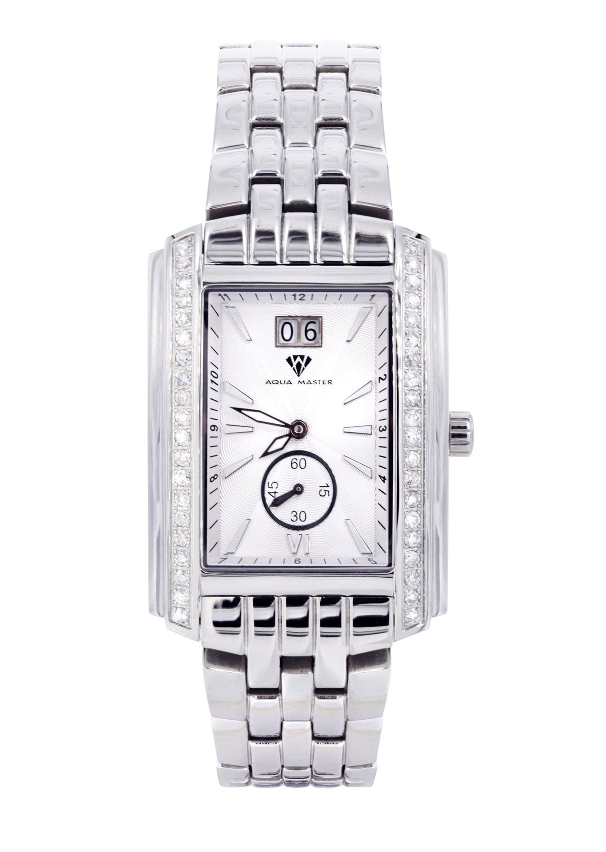 Mens White Gold Tone Diamond Watch | Appx. 1.51 Carats