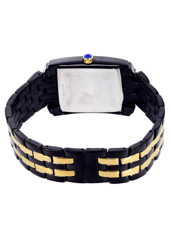 Mens Black Steel Tone Diamond Watch | Appx. 1.52 Carats