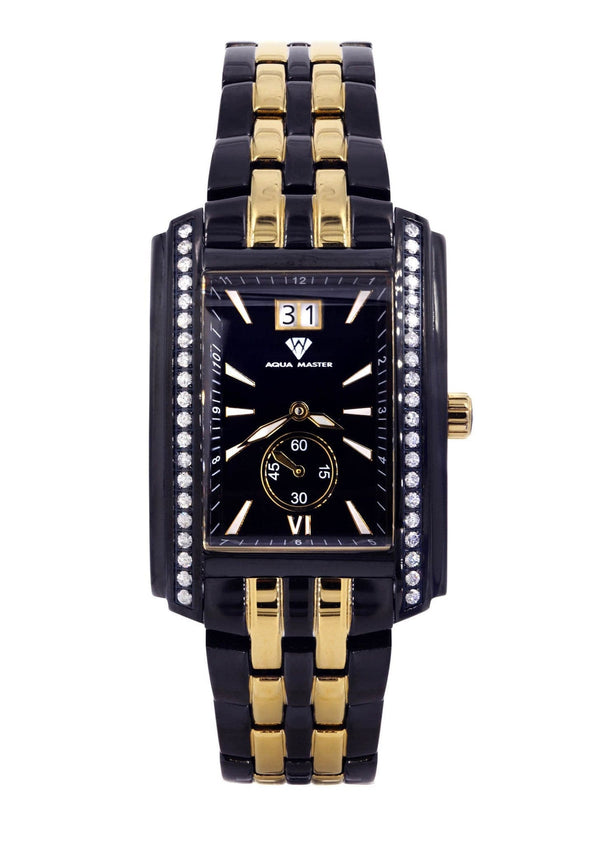 Mens Black Steel Tone Diamond Watch | Appx. 1.52 Carats