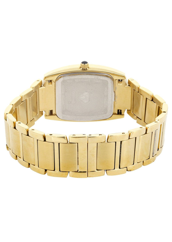 Mens Yellow Gold Tone Diamond Watch | Appx. 2.1 Carats