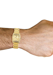 Mens Yellow Gold Tone Diamond Watch | Appx. 2.1 Carats