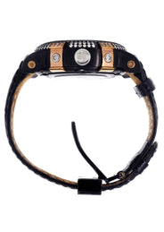 Mens Black & Rose Gold Tone Diamond Watch | Appx. 3.5 Carats