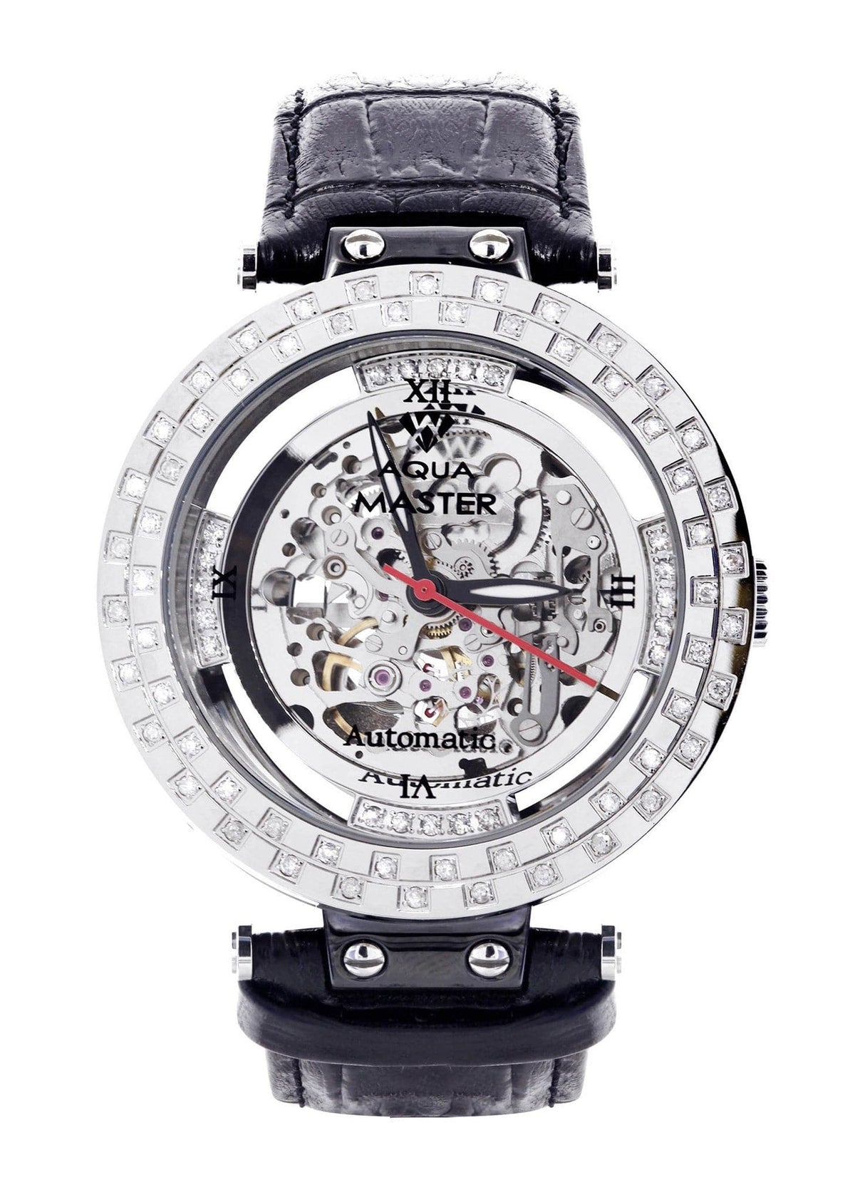 Mens White Gold Tone Diamond Watch | Appx. 1.26 Carats